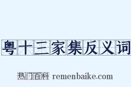 粤十三家集反义词是什么意思的图片